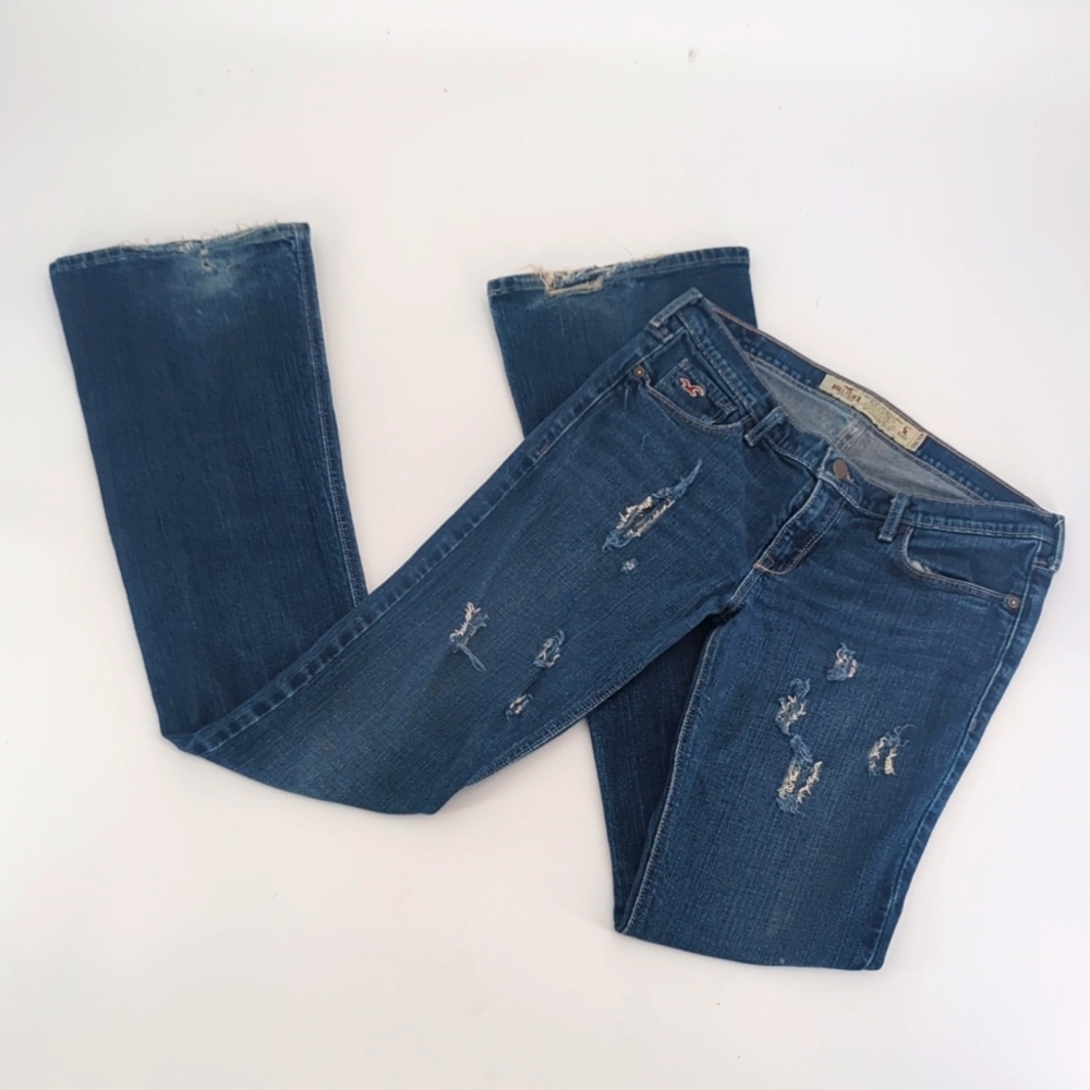 Hollister Stretch Boot Distressed Jeans